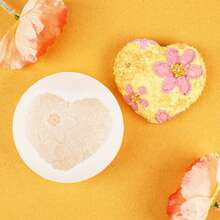 Molde de silicona con formas de corazón y floral, minimalista y de moda para uso casual diario
