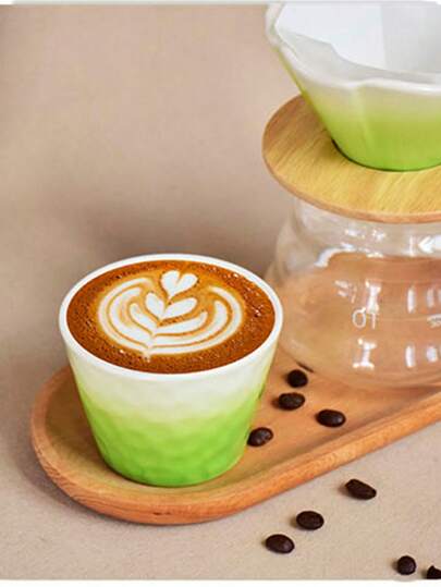 1pc Minimalist Ceramic Coffee Cup, Small Capacity 170ml, For Home/Office Use, Suitable For Cappuccino, Espresso, Ice Cream' Back To School