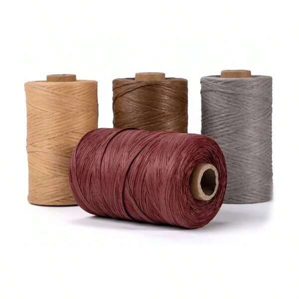 1 rotolo da 300 m di corda di rafia di carta, corda intrecciata fatta a mano, larga circa 2 cm quando srotolata, materiali per artigianato, per borse, cappelli, decorazioni festive, confezioni regalo, nastri piatti colorati per profumo