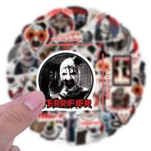 55pcs Terrifier Stickers Halloween Waterproof Sticker Decals Water Bottle Skateboard Laptop Horror Stickers,School Supplies,Back To School