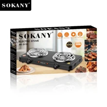 SOKANY 1000W Double Stove With Adjustable Temperature Multifunctional Household Kitchen Double Pot Electric Stove