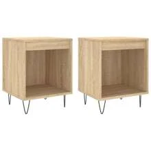Tables de chevet 2 pcs bois sonoma 40x35x50 cm ingénierie en bois