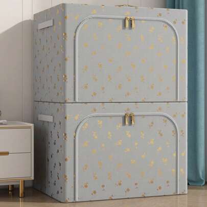 72L Stor kapacitet Klädförvaringspåsar Garderobsorganisatörer Förvaringskärl Oxford tygförvaringslåda Vikbar förvaringsleksaksbehållare Låda Dammtät flyttväska