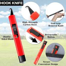 FINGER TEN Golf Grip Kits For Regripping Golf Clubs - Professional Quality - Include Hook Blade, 15 Tape Strips, 5 Oz Solvent, Grip Tape Remover - White - View 3