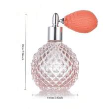 复古玻璃香水瓶带球形喷雾器可再填充透明精油瓶奢华钻石形芳香疗法瓶