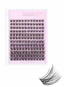 144PCS Mixed Lengths, 9-16mm Fine Eyelashes, D Curl Featherlight Daily Lashes,Undetectable Invisible Band, Office-Friendly Reusable Individual Clusters