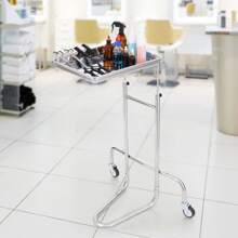 实验室和医疗实用推车 - 不锈钢和 ABS 选项，多层设计（2-4 层），静音和旋转轮，承重能力高达 400 磅，抽屉，可锁定轮子，非常适合实验室、诊所、医院、厨房、沙龙、牙科和美容使用 - Single Tray, 2 Silent Wheels, - 查看 9
