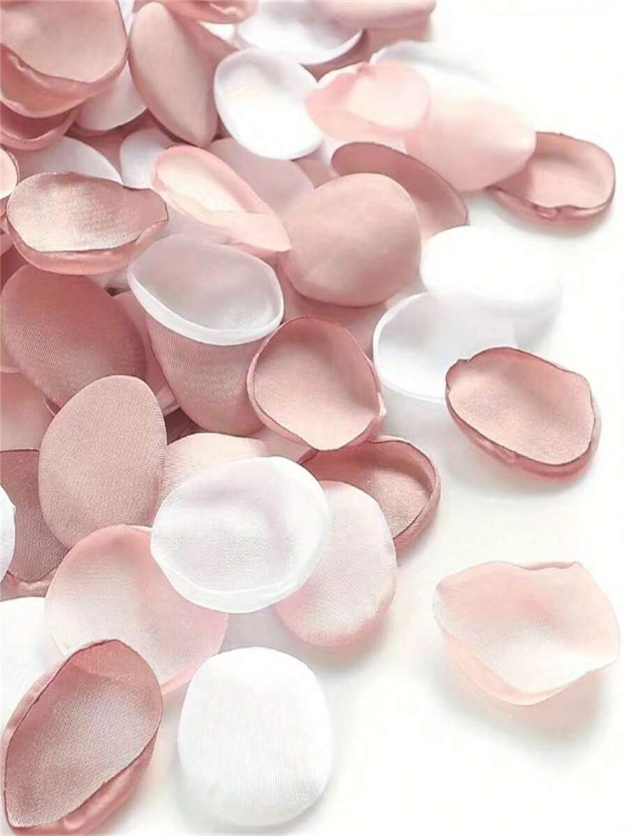50/100/300/500/1000pcs Silk Rose Petals Wedding Petals White Petals Fake Rose Petals Artificial Flower Petals Proposal Basket Aisle Bridal Shower Table Decoration