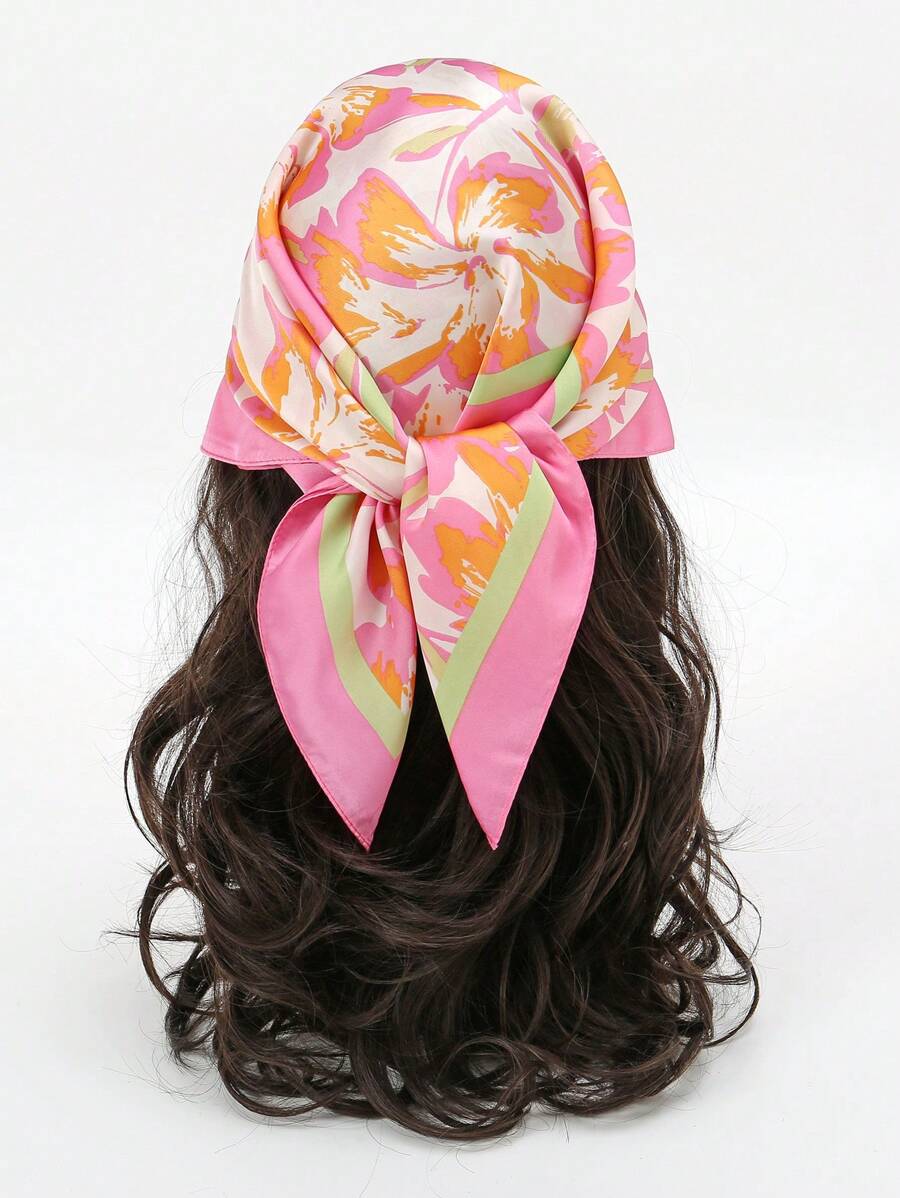 A Simple Printed 70 Small Square Scarf New Spring Bandana Ladies All-Match Belt Bag Decoration Ribbon Headscarf Headdress Fashion Scarf - Multicolor - View 1