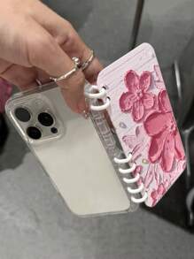 Flower Flip Case With Colorful Floral Oil Painting Design, Compatible With Apple IPhone 16 Pro Max Phone Case, IPhone 15 New Model 14 Personalized Creative 13 High-End 15 Pro Anti-Knock 16 Cartoon Protective Cover, For Girls - Multicolor - View 2