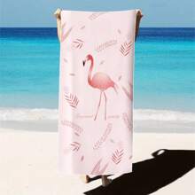 1 Pc Extra Large Flamingo Print Ultra-Soft Microfiber Beach Towel - Quick Dry, Non-Stick And Extra Plush, Skin-Friendly And Portable, Suitable For Fun Travel, Yoga, Picnic And Pool Party Summer,Holiday - Multicolor - View 33