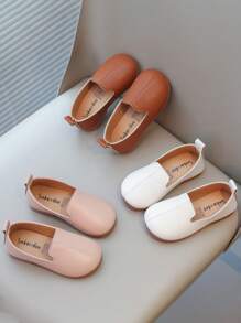 1 paire de chaussures enfants à enfiler, simples, de couleur unie, à l'apparence du . Chaussures de danse à la mode pour garçons, antidérapantes, décontractées, souples. Chaussures plates polyvalentes pour filles.
