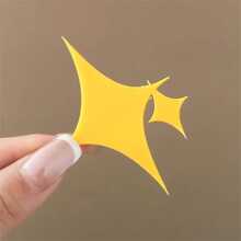 2pcs Y2K Style Cute Geometric Star Shape Plastic Duck-Bill Hair Clips, Suitable For Side And Bangs, High Aesthetic Travel Hair Accessory, Fit For Age 14+ Years, Plastic Material