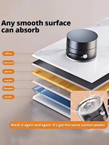 4-In-1 Powerful Vacuum Suction & Magnetic Phone Holder, Foldable Telescopic Double-Sided Suction, Compact & Portable Minimalist Design, Multi-Functional For Kitchen, Bathroom, Bedroom, Desk, Car, Comes With Accessories (2 Magnetic Plates, 1 Hex Wrench, 1 PC Mirror Sticker) - Multicolor - View 10
