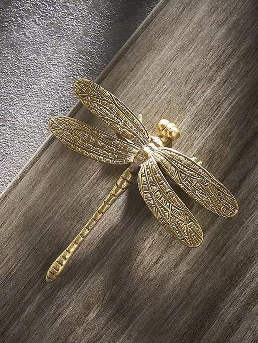 4 piezas de tiradores de gabinete de estilo moderno estadounidense en color dorado, adecuados para gabinetes, cajones, armarios, alacenas, cómodas, estantes para zapatos, hechos de material de cobre puro. Incluye tornillos. - Dorado - Ver 1