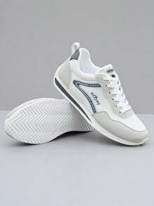 BHZPE Men's Shoes New Summer Breathable Korean Style Sports Shoes Mesh Casual Shoes Student Lightweight Running Shoes Korean Versatile Flat Bottom Mesh Shoes Men's - Grey - View 4