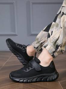 透气轻便休闲儿童运动跑鞋，夏季 - 黑色 - 查看 2