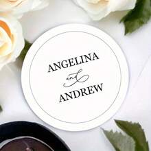 45/90pcs Customizable Wedding Engagement Thank You Gift Tags, Artistic Paper Stickers, Black & White, For Gift Packaging Decor