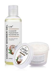 椰子沐浴露和去角质磨砂膏 - 滋养、保湿、焕活肌肤，含椰子油，香味持久 - 泡沫丰富的沐浴露 - 适合所有皮肤类型 - 彩色 - 查看 11