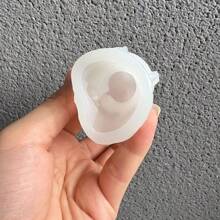 1 件装可爱和尚香插硅胶模具 DIY 香座石膏树脂混凝土模具家居装饰 - 白色 - 查看 6