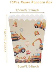 10 cajas de palomitas de maíz con temática de dibujos animados, caja de bocadillos, caja de almacenamiento de dulces que incluye animales de la jungla, vehículos de ingeniería, unicornio, mariposa y sirena, recipientes de comida desechables, caja para hornear galletas, caja de golosinas, suministros para la noche de cine familiar, vajilla desechable, animales de la jungla, vehículos de ingeniería, unicornio, mariposa y sirena, decoración de fiesta, caja de regalos de fiesta, suministros para fiesta de cumpleaños, suministros para fiesta de jungla, decoración de fiesta bajo el mar - Multicolor - Ver 12