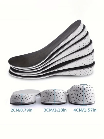 1 Pair Unisex Invisible Breathable Insole With Full-Length EVA Cushioning & Elastic Inserts, Accessories For Women Shoes, Men Shoes
