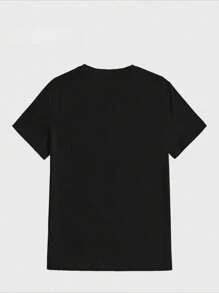 Camiseta De Algodón De Manga Corta Estampada La-na Del Rey Tejido Transpirable 220g algodón pesado - Negro - Ver 2