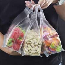 5 pièces Sacs de conservation alimentaire réutilisables en silicone anti-fuite pour les noix, les céréales, les légumes, les fruits et les collations. Sacs de rangement pour la cuisine, boîtes de rangement de voyage