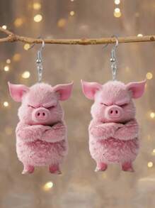 925 Silver 2D Flat, 1 Pair Of Cute And Charming Cartoon Dinosaurs, Earrings Pendant Earrings, Suitable For Women's Christmas Clothing, Christmas Gifts, Women's Autumn And Winter Jewelry, Fashionable Pendant Earrings - Autumn Design, Stainless Steel Hooks, Very Suitable For Thanksgiving And Holiday Shoppers