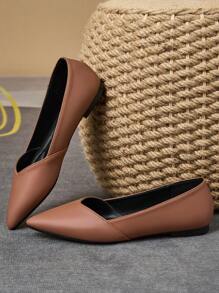 WHDXY Giày bệt mũi nhọn gợi cảm bằng da lộn cho nữ, giày công sở đế mềm thường ngày, giày lười họa tiết da báo Niche cổ điển đa năng màu tím - Rỉ Nâu - Xem 2