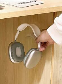 Headphone Hanger Wall Mounted, Hair Band Hair Rope Hat Transparent Bracket, Headphone Hook Under The Table - Can Be Easily And Non-Destructively Installed On The Wall, Desktop Or PC, Wall Storage Rack, Wall Bag Storage Rack, Suitable For Headphones Within 4cm In Width