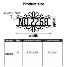 1pc Custom Vintage Metal Doorplate Decorative Art, Rural Street Nameplate Wall Decorations - Personalized Door Numbers And Text - Wall-Mounted Multifunctional Address Signs, House Numbers, Outdoor Address Signs, Farmhouse Door Art,Graphic Print