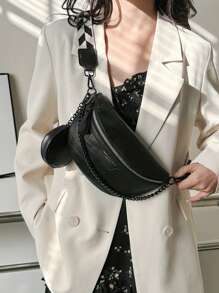 时尚腰包/胸包，简约风格学生包，返校包