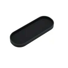 1-2 piezas Bandejas decorativas, bandejas de vanidad, bandejas de almacenamiento de diseño de mármol negro de silicona para fregadero, lavabo, baño y cocina, con vibras bohemias, para vacaciones en la playa, colección de baño, colección de dormitorio, gran capacidad - Negro - Ver 13