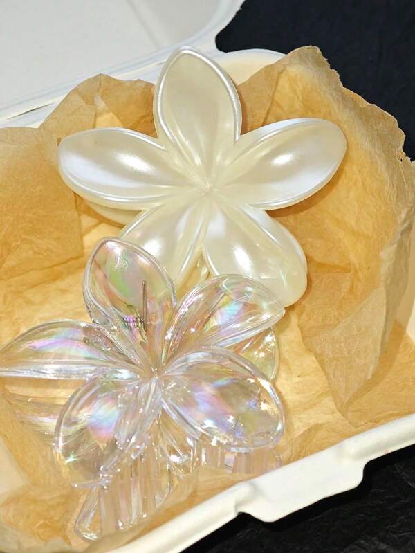2 piezas Pinza de pelo con flor para mujer, accesorio de pelo elegante y versátil de estilo simple para uso diario: pinzas de pelo, pasadores de pelo, agarradores de pelo, sujetadores de pelo