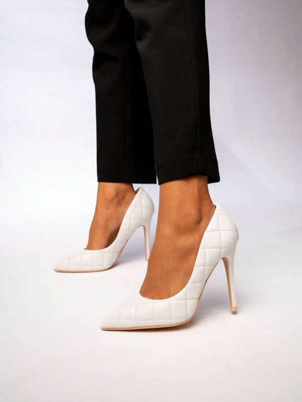 Kupbuty damskie szpiczaste modne formalne buty do pracy w biurze na wysokim obcasie