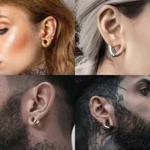 1入00g耳垂袖扣式穿刺隧道擴張器夾緊軟骨日常身體飾品