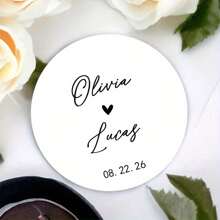 45/90pcs Customizable Wedding Engagement Thank You Gift Tags, Artistic Paper Stickers, Black & White, For Gift Packaging Decor