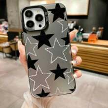 Anti-Shock Black Star Pattern Rugged Cover Case Compatible With IPhone Xs Max Xr 7 8 11 12 13 14 15 16 Pro Max Plus  A12 13 14 30 32 34 50 50 51 52 E S S21 22 23 24 FE Plus Ultra Compatible With Redmi 12c 5 Compatible With POCO X3 6 13c 9 A2 Note 9 10 12 13 Pro Case - J8 - Xem 2