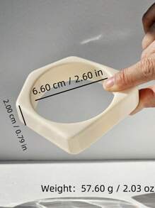 1 件扎染闪亮几何树脂手链，夏季海滩度假杂志拍摄配件 - 彩色 - 查看 6