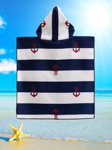 1 pieza Poncho de playa absorbente y grueso talla grande, 60*60cm, ropa de playa, decoración del hogar y del baño, vuelta al cole en verano