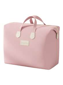 1PC Lotus Root Powder Color Selected Fabric, Large Capacity Seasonal Bedding Storage Bag, Back To School Luggage Storage Bag, Toy Packaging Bag Suitable For Home Clothing Storage And Organization, Mobile Packaging, Luggage Folding Storage Bag, High-Quality Storage Bag, Toy Storage Bag