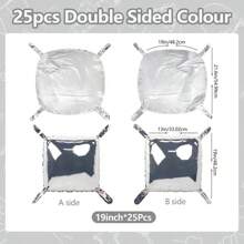 Bộ 25 quả bóng bay hai mặt hình vuông màu hồng nóng, thích hợp để trang trí tường bóng bay cho ngày lễ tình nhân, ngày của mẹ - Bong bóng vuông 2 mặt - Xem 10