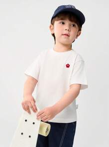 Balabala Kaos Lengan Pendek Anak-Anak, Atasan Cepat Kering Musim Panas 2025 - biru dan putih - View 2