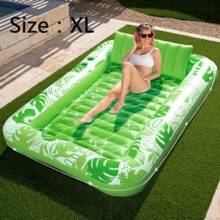Sloosh-L/XL Inflatable Tanning Pool Lounge Float With Cup Holder, 70"X46"/85″ X 57″ More Large Sun Tan Tub Adult Pool Floats Raft
