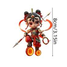 5pcs Cute Cartoon Nezha Car Rearview Mirror/Bag Hanging Decorations, Party Accessories, Keychain Party Favors Wedding Gifts Birthday Gifts Graduation