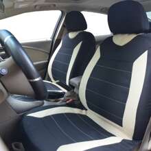5 Full-Seat Car Seat Cover Universal Style 2 Front Seats 1 Backrest 1 Back Cushion 5 Head Caps Multiple Colors Optional Thin Polyester Fabric 2 Mm Sponge