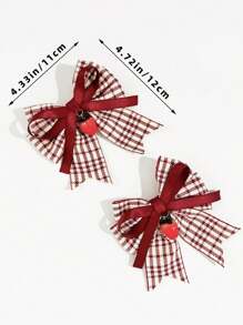 2pcs Kids Cute Sweet Bowknot Ponytail Clips, Little Girls Princess High Ponytail Hair Accessories