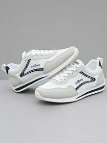 BHZPE 新款夏季男士透气韩版运动鞋，网面休闲鞋，学生轻便跑步鞋，韩版百搭平底网面鞋 - 藍色 - 查看 6