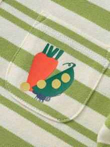 Balabala 男童Polo T恤，2025夏季短袖打底 - 綠白色調 - 查看 7